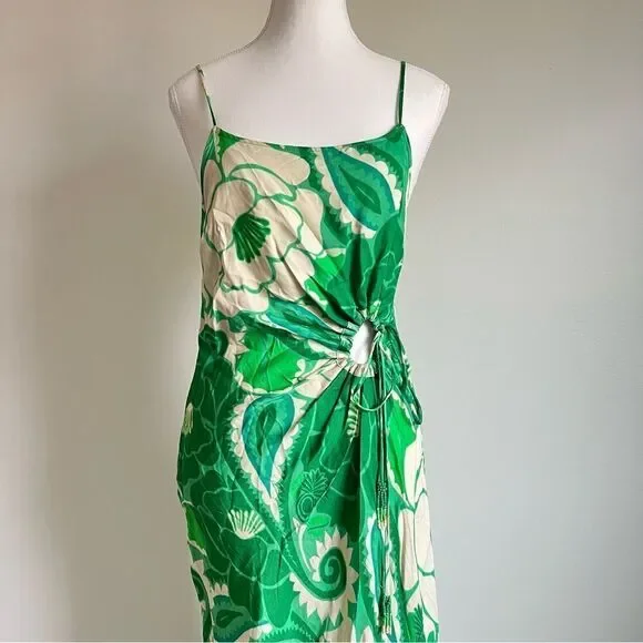 Anthropologie Farm Rio Tropical Groove Circle Cut Out Midi Dress Small - Picture 4 of 12